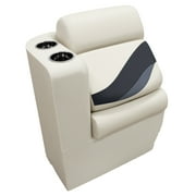 Wise BM13006L-986 Premier Series Pontoon Lean Back Recliner - Left Radius, Platinum / Spectra Navy / Cobalt