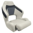 thumbnail image 1 of Wise BM3338-986 Premier Series Pontoon XL Bucket Seat with Flip Up Bolster, Platinum / Spectra Navy / Cobalt, 1 of 5