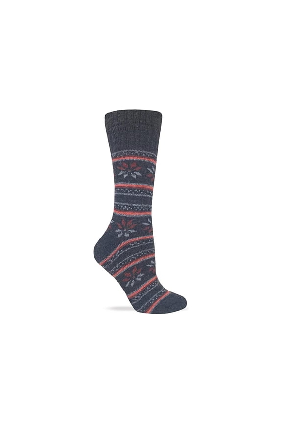 Floral Frost Crew Sock 1 Pair, Charcoal, Medium