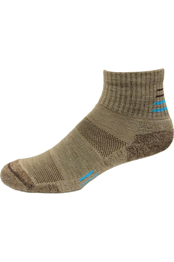 Ladies Quarter Hiker Socks 1 Pair, Mocha, Women's 6-9 Shoe