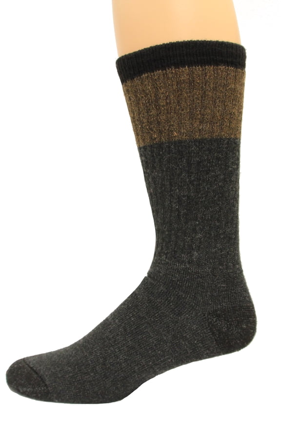 Men's Block Crew Socks, 1 Pair, Charcoal, Medium, Shoe Size M 9-13