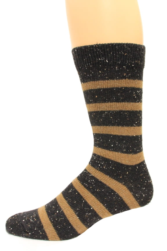 Men's Rugby Crew Socks, 1 Pair, Black, Medium, Shoe Size M 9-13