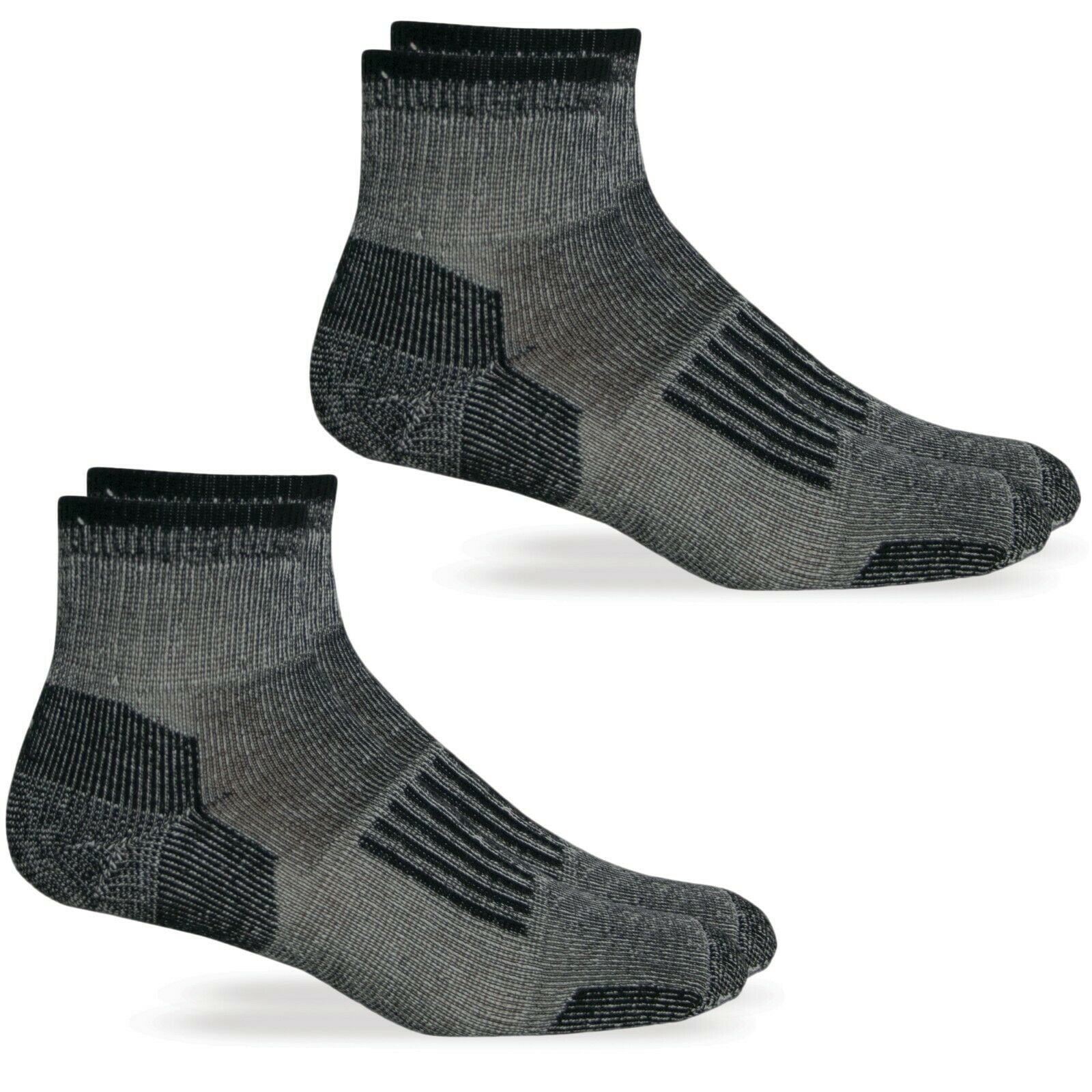 Wise Blend Mens Socks, 85 Merino Wool Quarter Ankle Socks, 2 Pairs