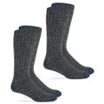thumbnail image 1 of Wise Blend Mens Socks, Merino Wool Rib Knit Boot Crew Socks, 2 Pairs, 1 of 4