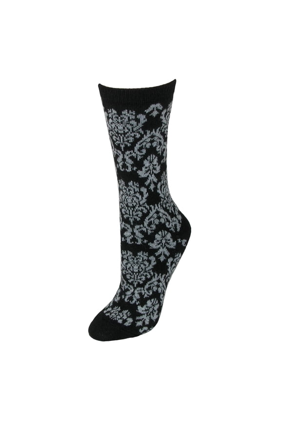 Size  one size Women's Damask Floral Wool Blend Socks