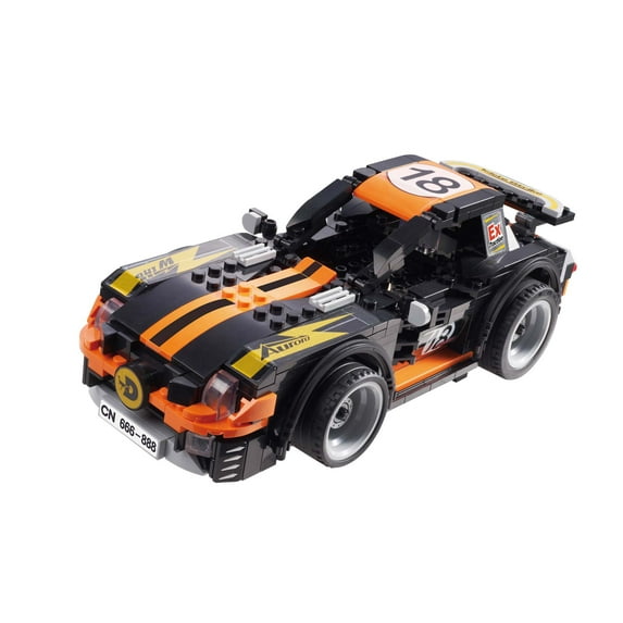 Wise Block RC Sports Car Small Brick Building Set with Electric Motor & 4-Way Remote Control