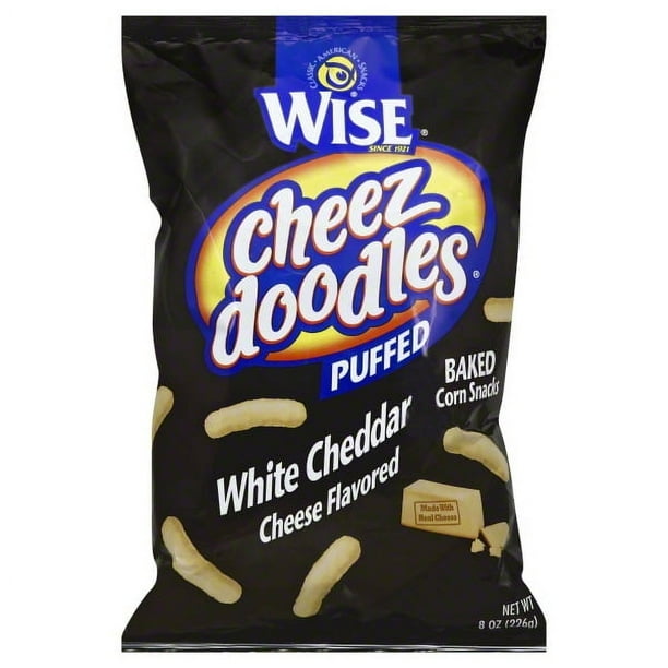 Wise Cheez Doodles Baked Puffed White Cheddar Cheese Flavored Corn