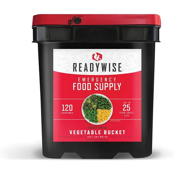 Wise Company ReadyWise, Emergency Food Supply, Freeze Dried Vegetables, 120 Servings