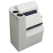 Wise DLX1305L-1904 DLX Series Pontoon Left Radius Lean Back Recliner - White / Mariner Blue