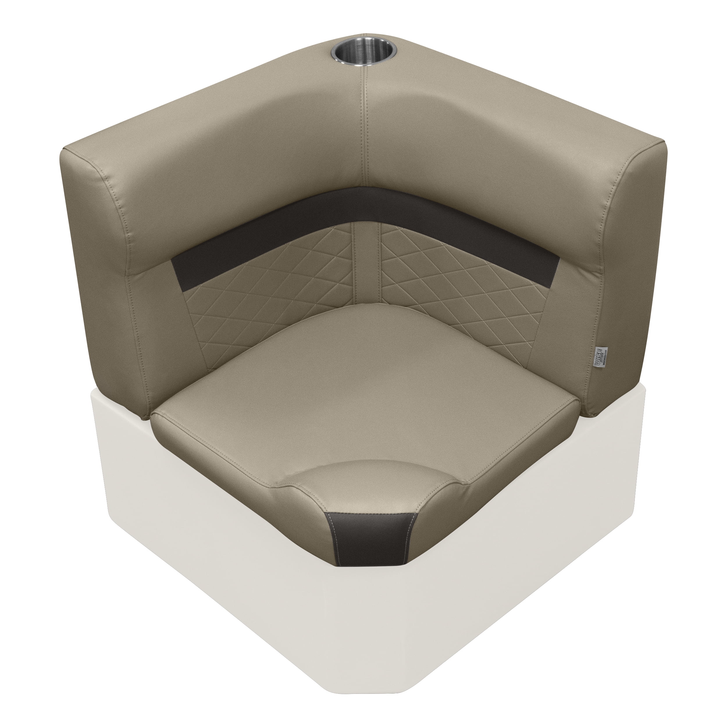 Wise DLX133-1900 DLX Series Pontoon Corner Cushion Set - Neutral / Meteor