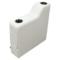 Wise DLX3010-204 DLX Series Pontoon Right Radius Arm Rest - Brite White