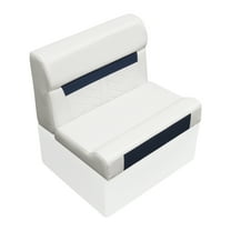 Wise DLX95-1904 DLX Series 28" Pontoon Bench Cushion Set - White / Mariner Blue