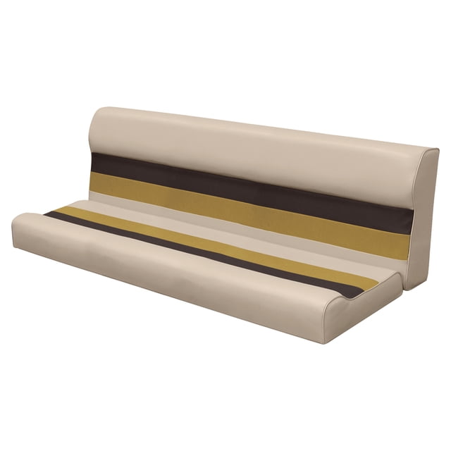 Wise Deluxe Series Sand/Chestnut Pontoon Bench Seat Cushion Set