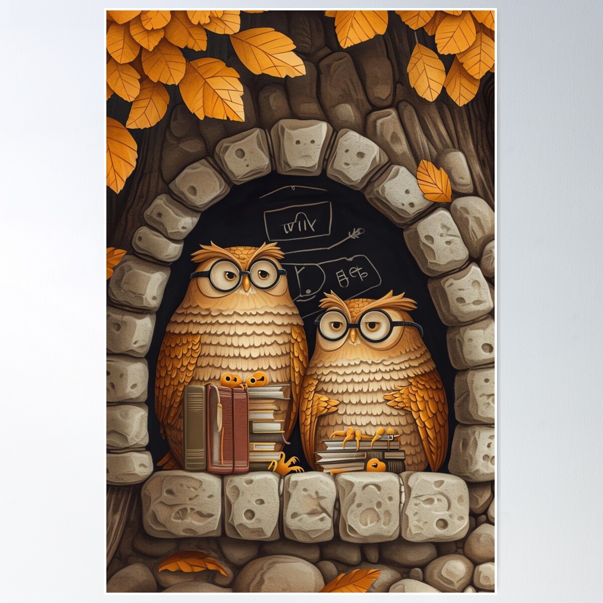 Wise Feathered Classroom Poster Wall Art, Modern Wall Decor For Living ...