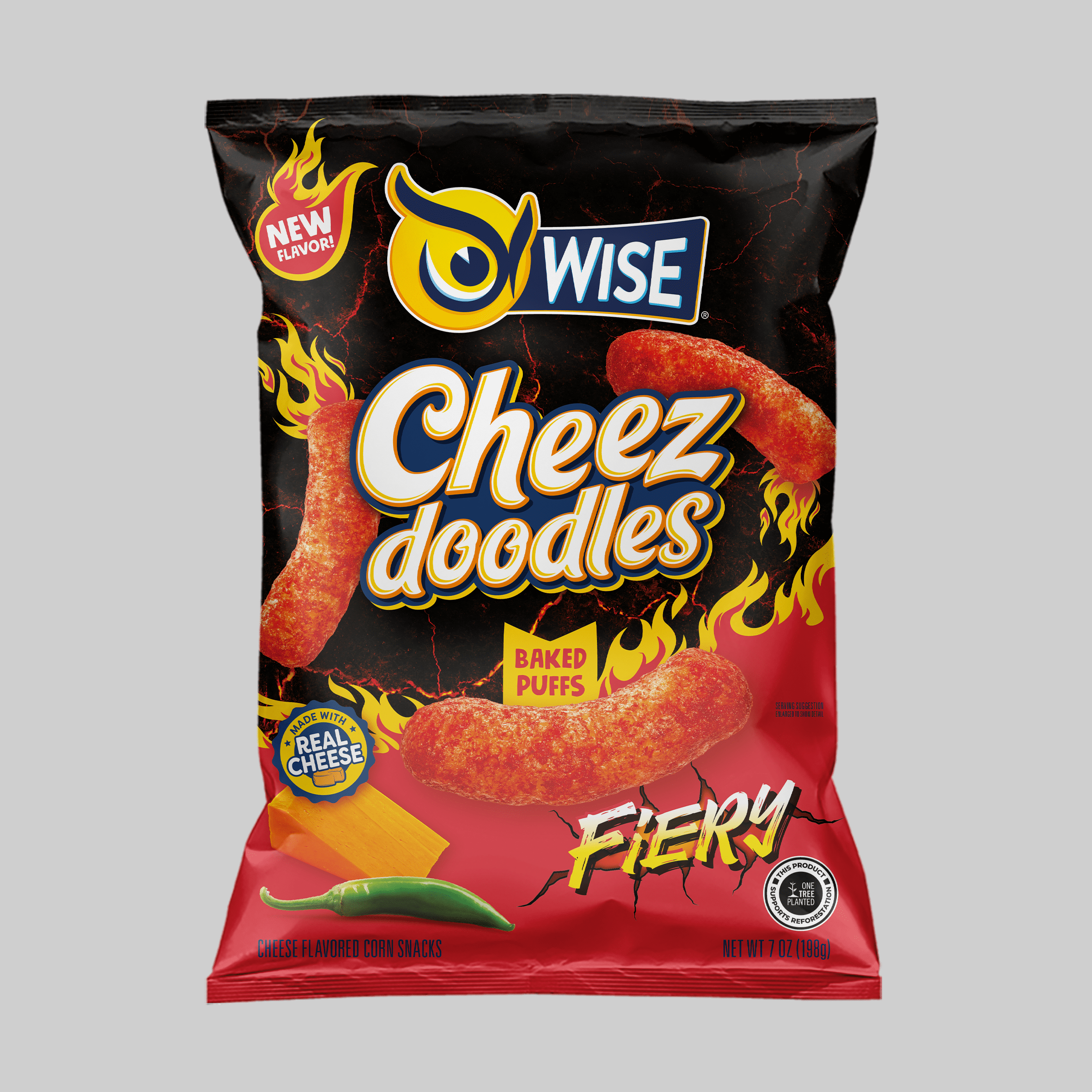 Wise Fiery Cheez Doodle, 7oz - Walmart.com