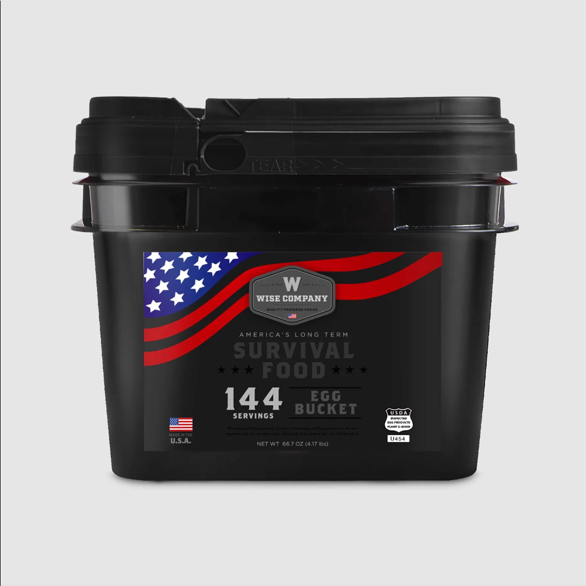 Wise Food Storage Emergency Food Egg Bucket Freeze-Dried 10 Year Shelf Life 6 Count One Size