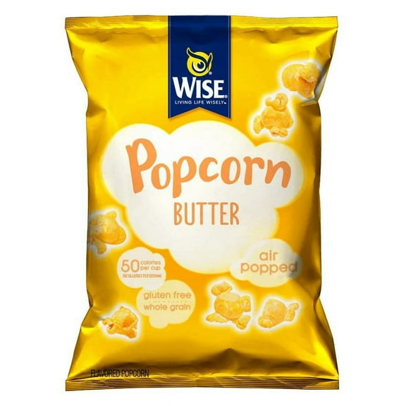 Wise Foods Air Popped Butter Popcorn 6 oz. Bag 4 Bags