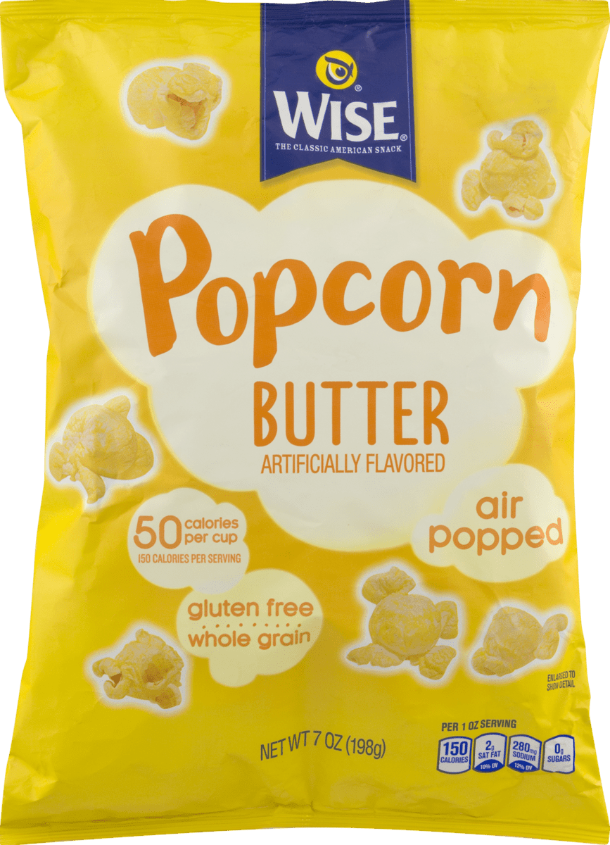 Wise Foods Air Popped Butter Popcorn 6 oz. Bag (6 Bags)