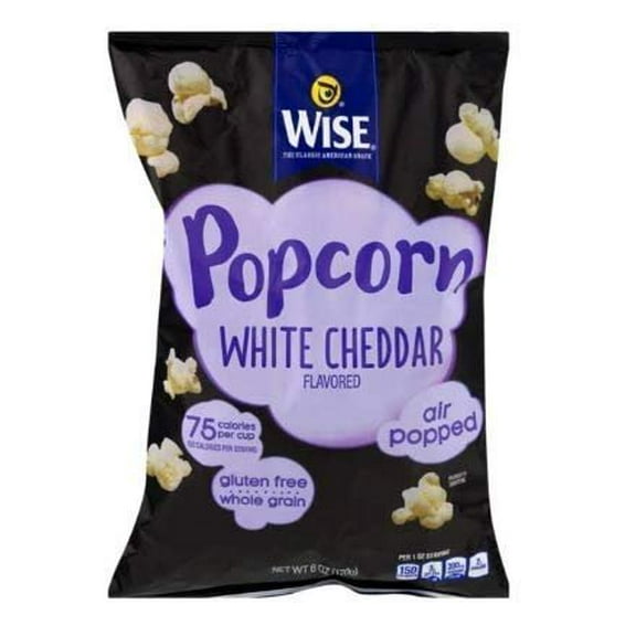 Wise Foods Air Popped White Cheddar Popcorn 6.5 oz. Bag 3 Bags