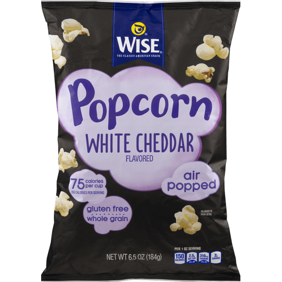 Wise Foods Air Popped White Cheddar Popcorn 6.5 oz. Bag (3 Bags)