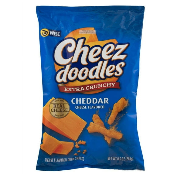 Wise Foods Cheez Doodles Extra Crunchy Cheddar 5.5 oz. Bag (4 Bags)