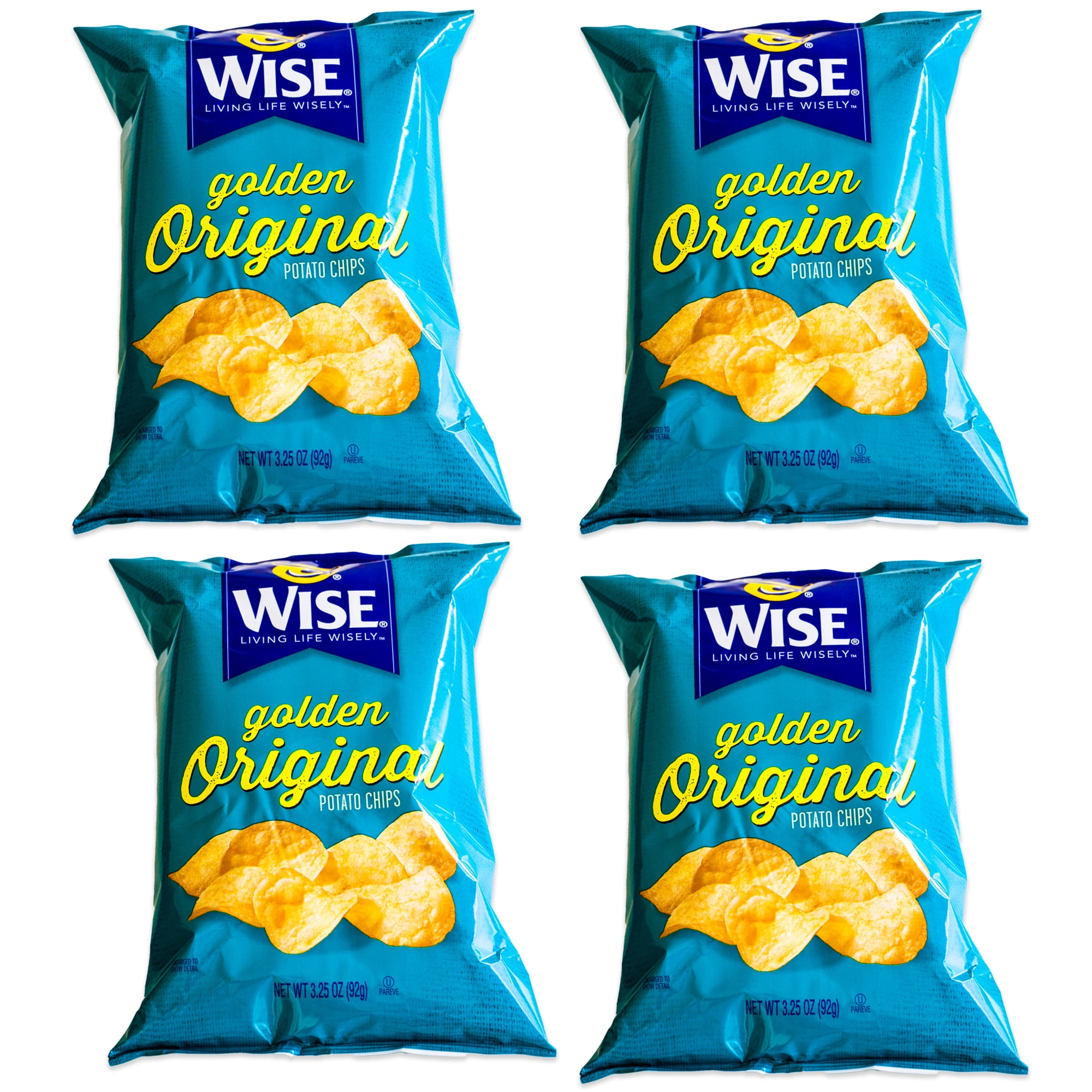 Wise Golden Original Potato Chips (4, 3.25oz bags) - Golden