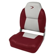 Wise Gray/Dark Red Folding High Back Boat Seat