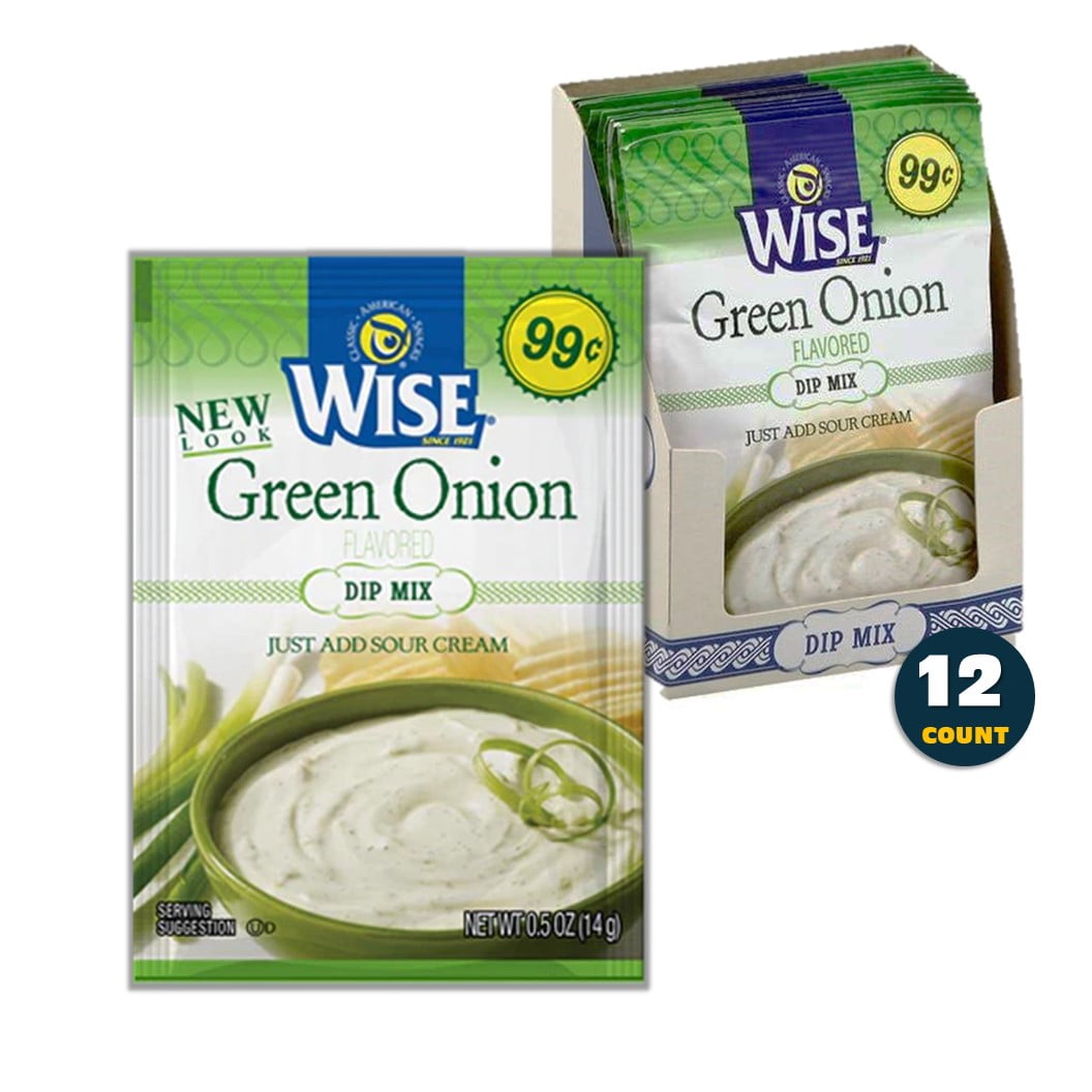 Wise Green Onion Dip Mix for Chip Use, Add Sour Cream, Dairy Dry, 0.5 oz