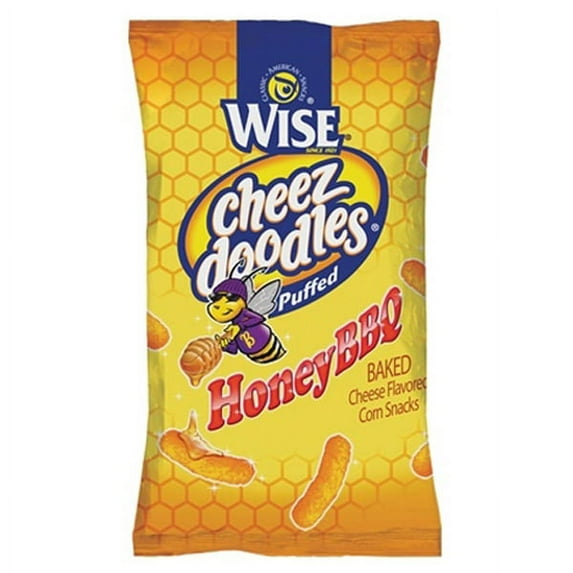 Wise Honey BBQ Cheez Doodles 1 oz Bags - Pack of 36