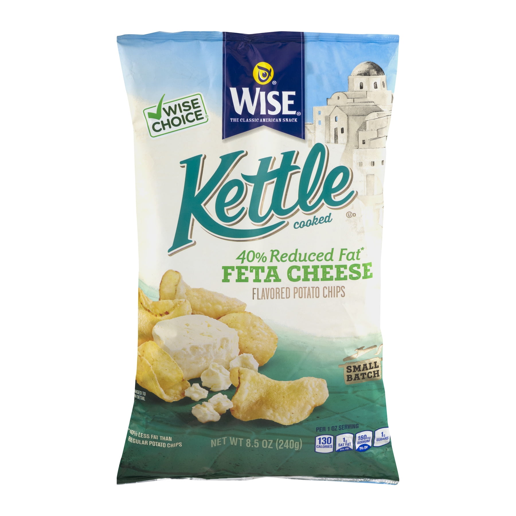 Wise® Kettle Cooked 40 Reduced Fat Feta Cheese Flavored Potato Chips 8