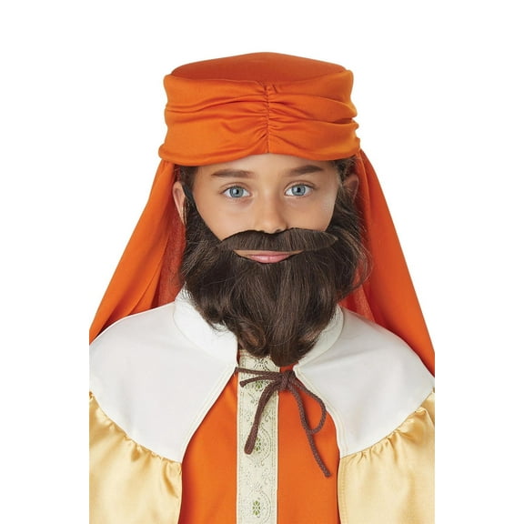 Wise Man Child Beard and Moustache (Brown)
