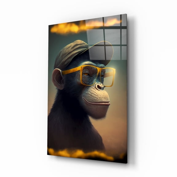 Wise Monkey Glass Wall Art || Designers Collection