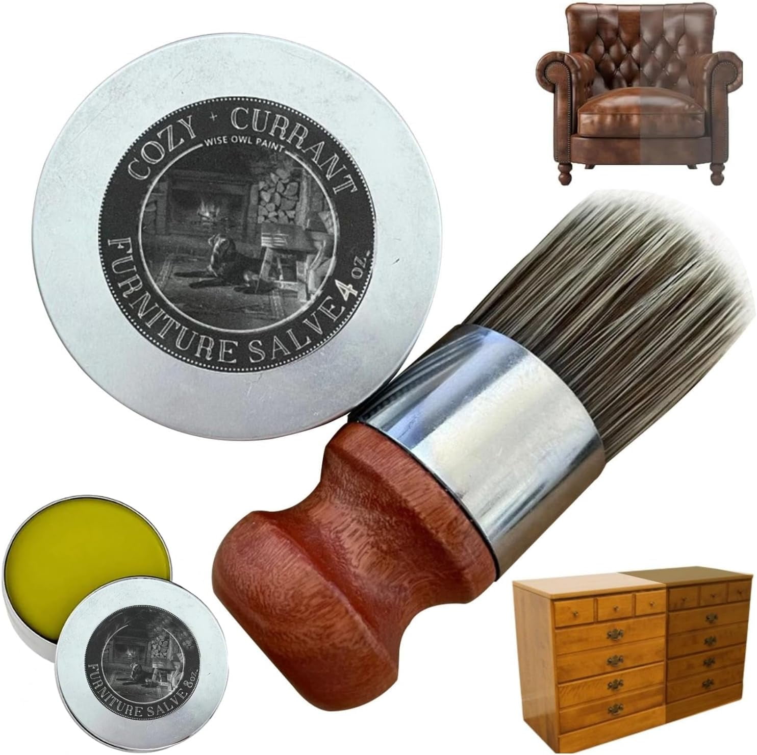 Wise Owl Furniture Salve for Leather, Leather Salve for Furniture