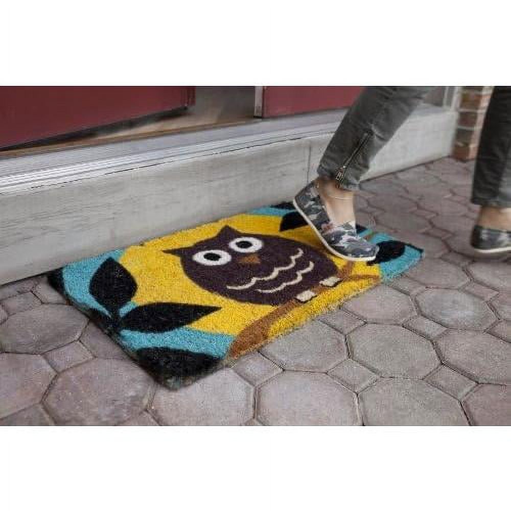 Wise Owl Hand Made Coir Doormat 18" X 30"