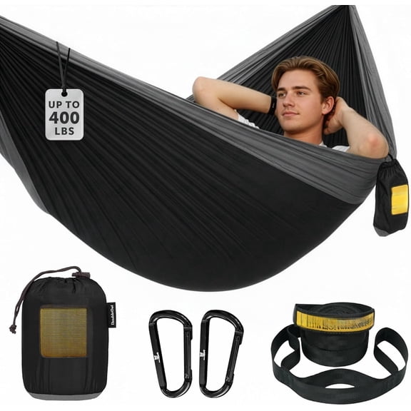 Wise Owl Outfitters Camping Hammock, 500 Lbs (Approx. 226.8 Kg), Portable Hammock Comes With Tree Ropes, Outdoor Camping Equipment For Single Double Person Travel Backpacking Hiking