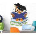 Wise Owl Reading Book Wall Decal Peel and Stick Educational (24 in H x