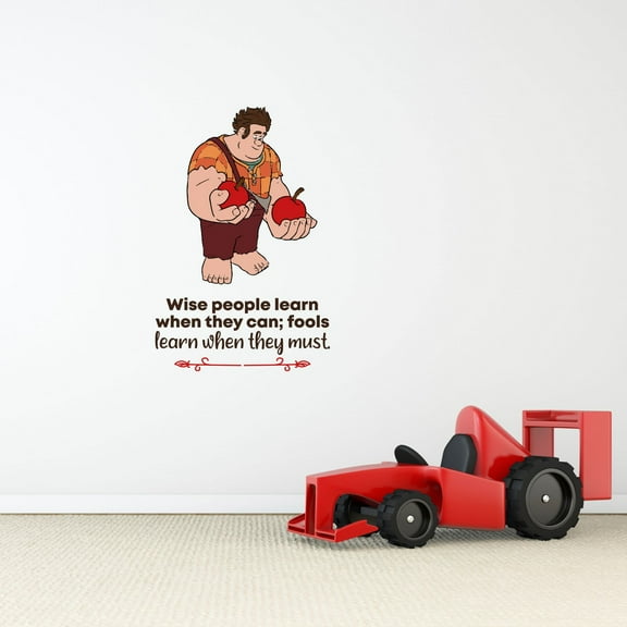 Wise People Wreck it Ralph Quote Cartoon Quotes Decors Wall Sticker Art Design Decal for Girls Boys Kids Room Bedroom Nursery Kindergarten Home Decor Stickers Wall Art Vinyl Decoration (40x20 inch)