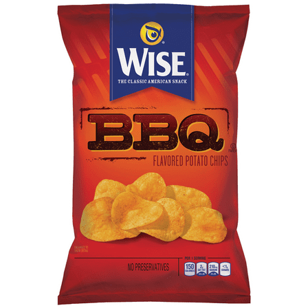 Wise Potato Chips BBQ 6.75 oz (Pack of 2)