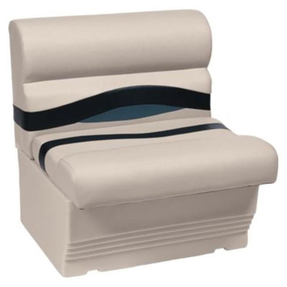 Wise Premier Series Pontoon Furniture - Model BM1143 - Platinum-Navy-Cobalt - 27 in. Bench Seat