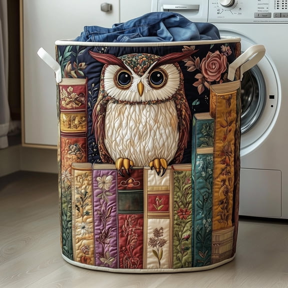 Wise Reader Quilted Laundry Basket, Storage Bin Laundry Basket Fabric, House Storage Hamper, Mother Day's Gift Ideas