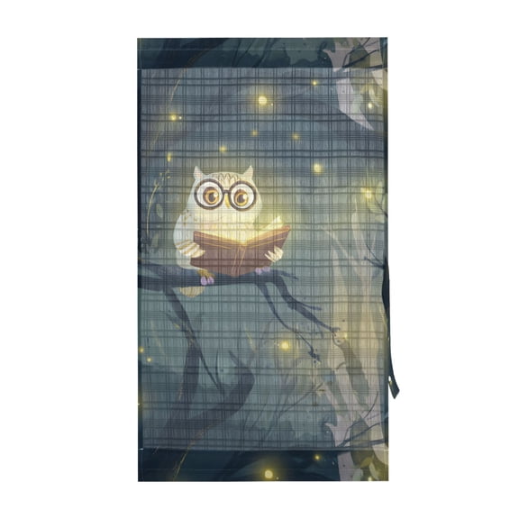 Wise Reading Owl Door Curtain Blackout Thermal Insulated Door Side Curtain Panels Privacy 54x72in