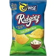 thumbnail image 1 of Wise Ridgies Sour Cream & Onion Ridged Potato Chips, 4-Pack 7.5 oz. Bags, 1 of 2