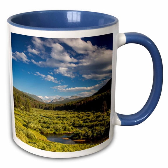 3drose, Wise River, Pioneer Mountains, Montana, Usa - Us27 Cha2886 - Chuck Haney, 11oz Two-tone Blue Mug