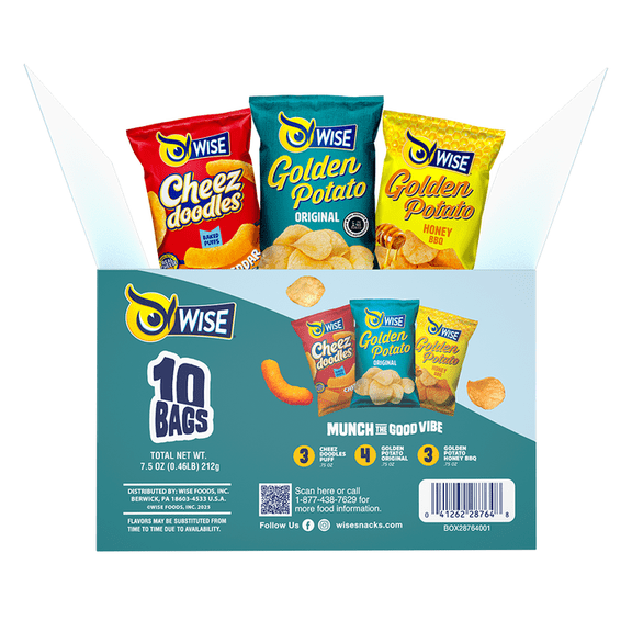 Wise Snacks Classic Mix 10 Bags Variety Pack, 10 oz
