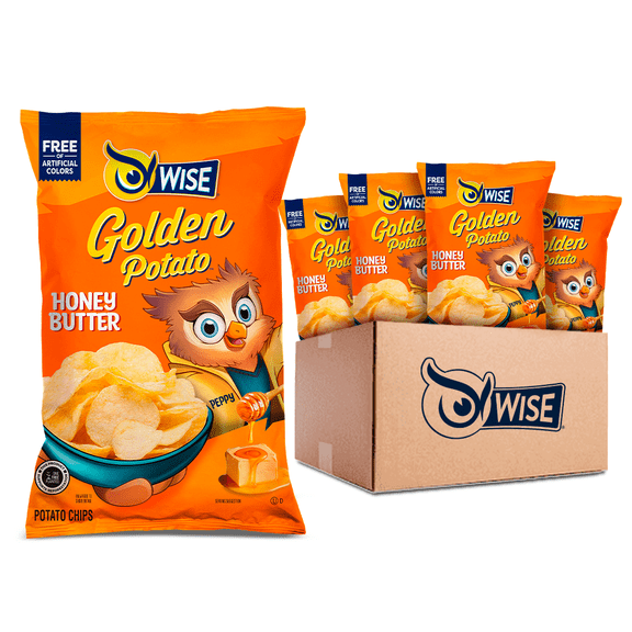 Wise Snacks Honey Butter Potato Chips, 1 oz Bags, 42 Count