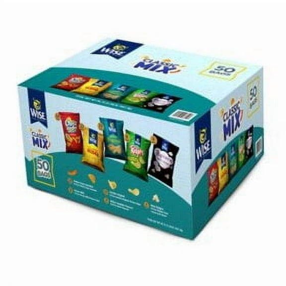 Wise Variety Pack Snacks, 50 count. Pack of 2