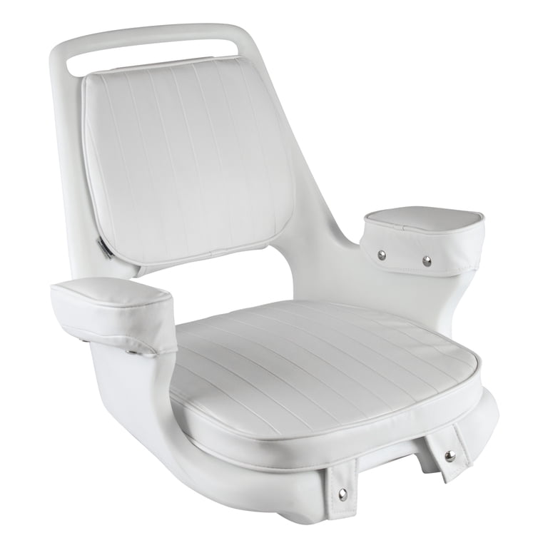 キャプテンシロ Wise Fishing Boat Seat, Rotomolded Plastic Frame, Marine-Grade