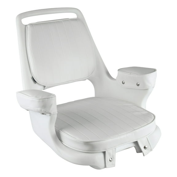 Wise White Removable Padded Armrests Fishing Boat Seat