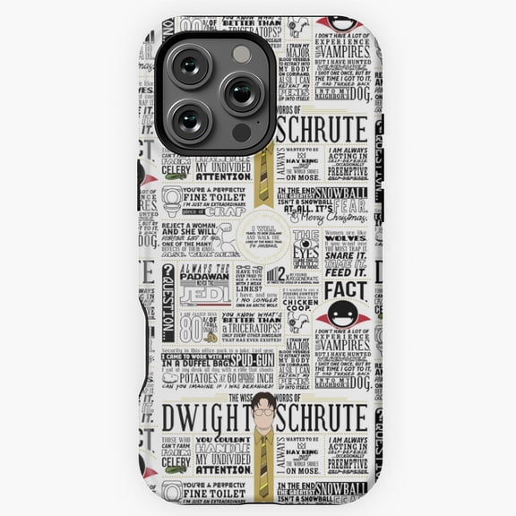Wise Words of Dwight Schrute The Office Phone Case for iPhone 16 15 14 13 12 11 Pro Max