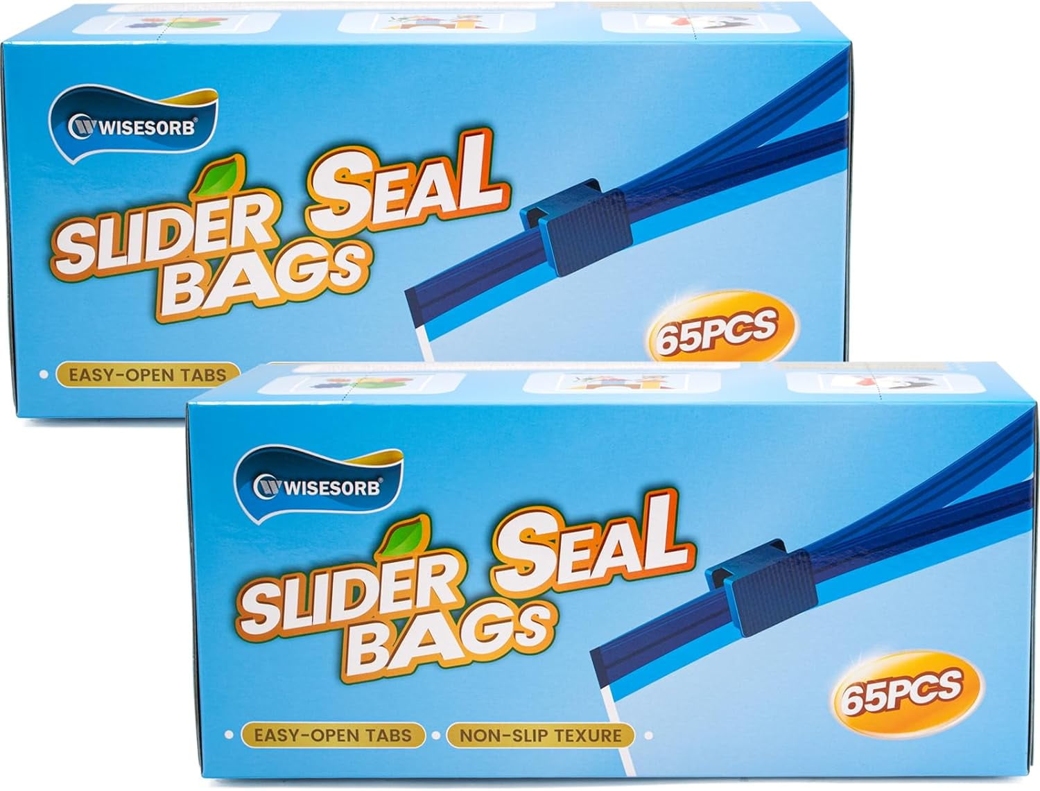 WiseFresh 130 Count Sandwich Bags, Food Storage Slider Bags for